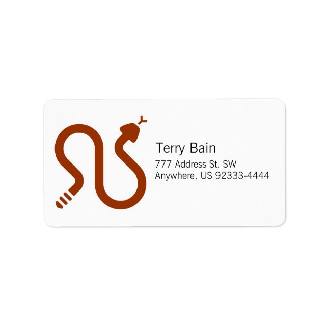 Varningsskylt för radtagning adressetikett (Framsidan)