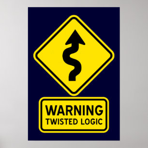 Varningsskylt för trådlös logik poster