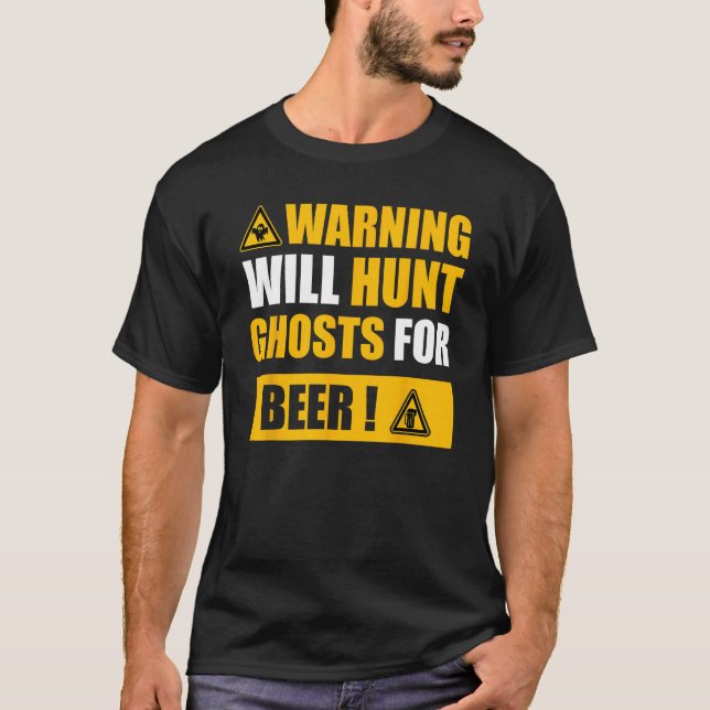 Varningsskylt Ghost Hunting EVP Halloween 1 T Shirt (Framsida)