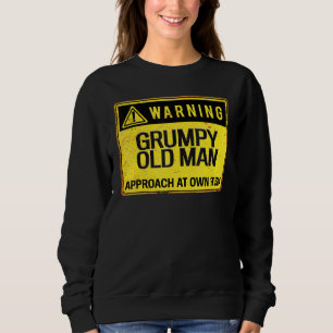 Varningsskylt - "Grumpy Old Man approach at own ri T Shirt