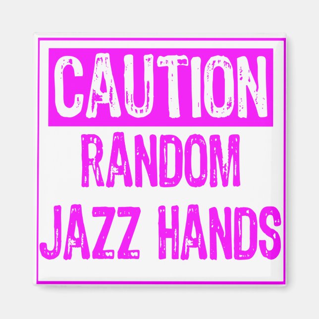 Varningsskylt - Jazz Händer Lila Magnet (Framsidan)