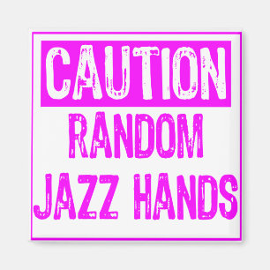 Varningsskylt - Jazz Händers Lila Magnet