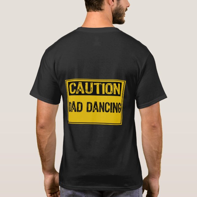Varningsskylt - Pappa Dancing Gult/Black Tee (Baksida)