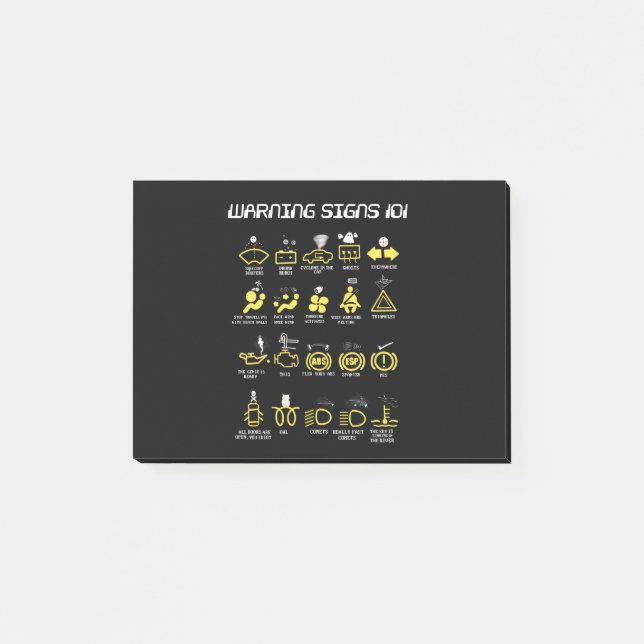 Varningsskyltar 101 post-it block (Framsida)