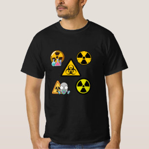 Varningsskyltar för radioaktiv biofarlighet t shirt