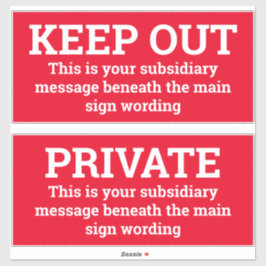 Varningsskyltara - Två tecken som fästen Klistermärken