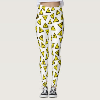 Varningsskyltsmönster leggings