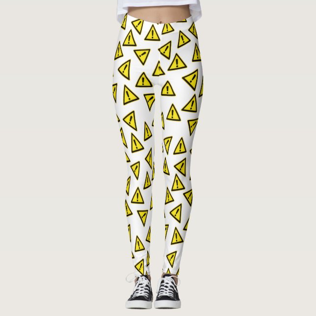 Varningsskyltsmönster  leggings (Framsida)