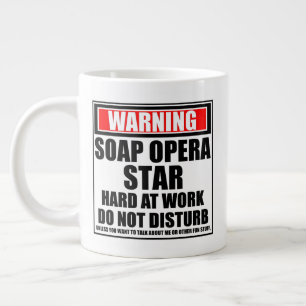 Varningssoap Opera Star - svårt att arbeta med Jumbo Mugg