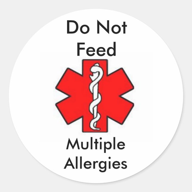 Varningsstämplar Runt Klistermärke (Framsida)