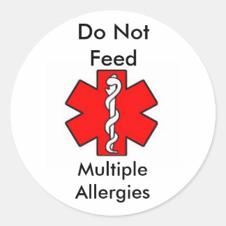 Varningsstämplar Runt Klistermärke