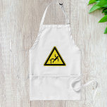 Varningsstreck för fotgängare förkläde<br><div class="desc">Ett varningens tecken på fotgängarskylt med en person som faller över. Den här designen ser ut att vara verkligen för dessa Apron</div>