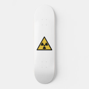 Varningssymbol för strålning (radioaktiv fara) mini skateboard bräda 18,5 cm