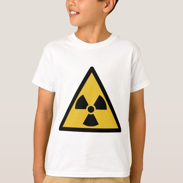 Varningssymbol för strålning (radioaktiv fara) t shirt (Framsida)