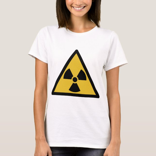 Varningssymbol för strålning (radioaktiv fara) t shirt (Framsida)