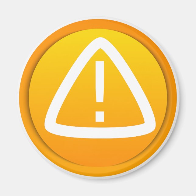 Varningssymbol för uppmärksamhet magnet (Framsidan)