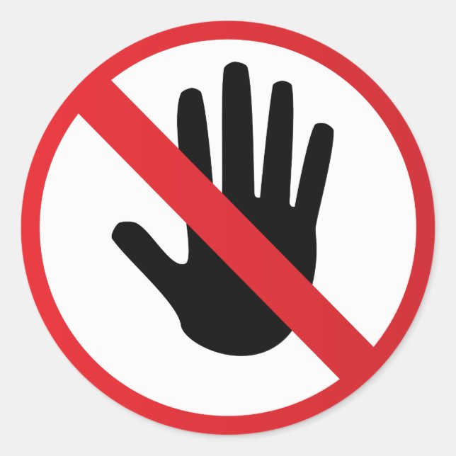 Varningssymbol Runt Klistermärke (Framsida)