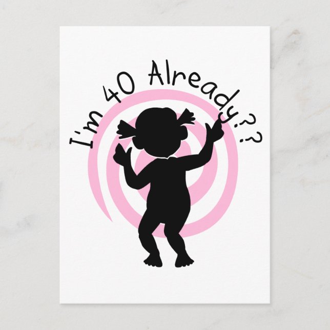 Varningstid 40 redan Tshirts och presenter Vykort (Framsida)
