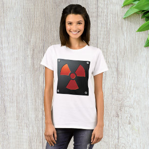 Varningsymbol för strålning Industrimetallskylt T Shirt