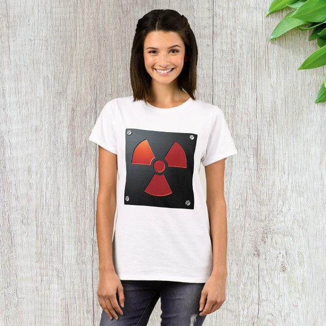Varningsymbol för strålning Industrimetallskylt T Shirt (Skapare uppladdad)