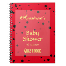 Vårnyckelpigan mönstrar baby showerGuestbook