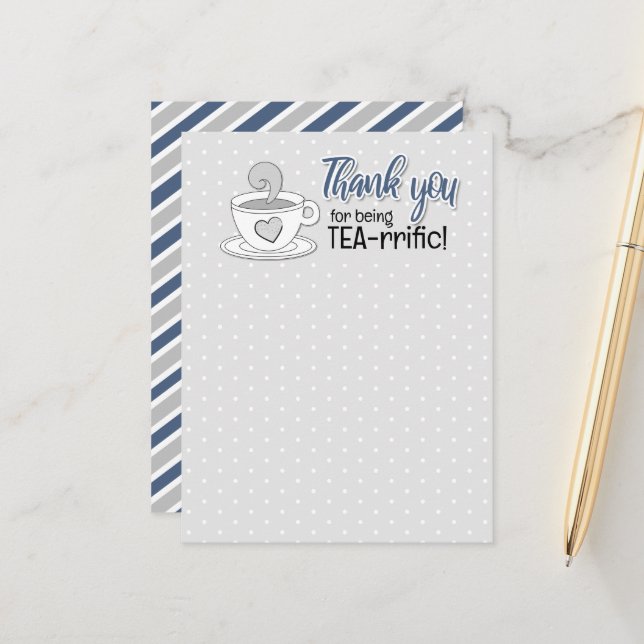 Varor för en te-kaffebar vykort (Fram/Back In Situ)