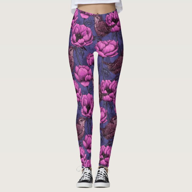 Varor i anemonträdgården leggings (Framsida)