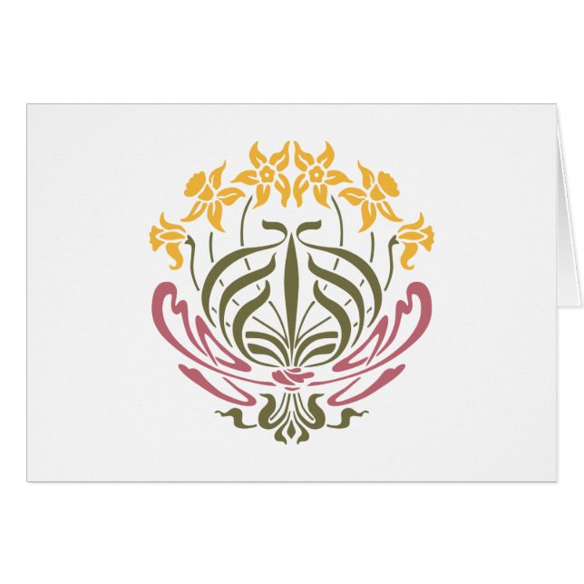 Vårpåskliljar Hälsningskort (Framsidan Horizontal)