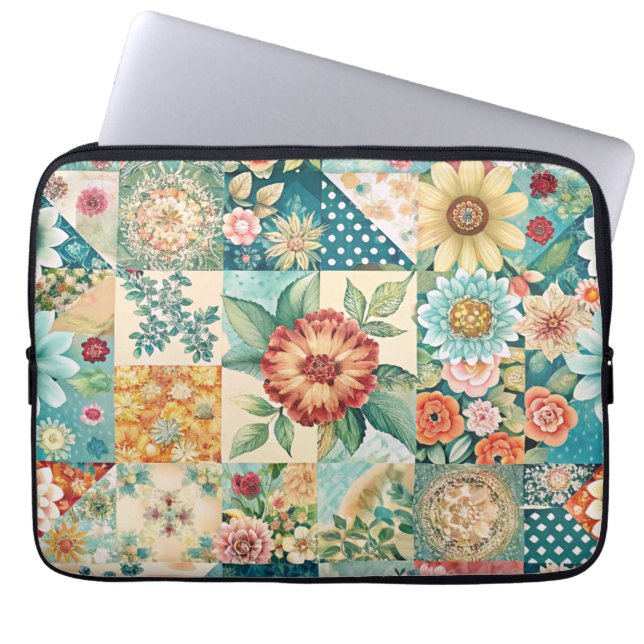 Vårpatchwork Laptop Fodral (Framsidan)