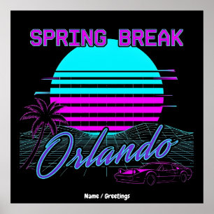 Vårpaus 2026 Orlando After Dark Retro Synth Poster