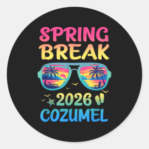 Vårpaus Cozumel 2026 Semesterresa Singlar Runt Klistermärke