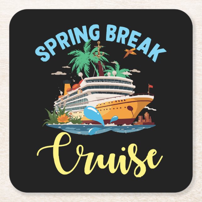 Vårpaus-kryssning Underlägg Papper Kvadrat (Framsidan)