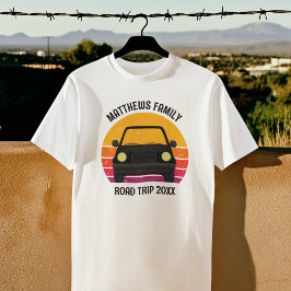 Vårpaus Road Trip Solnedgång Anpassad T Shirt