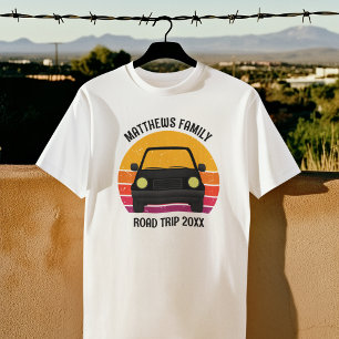 Vårpaus Road Trip Solnedgång Anpassad T Shirt