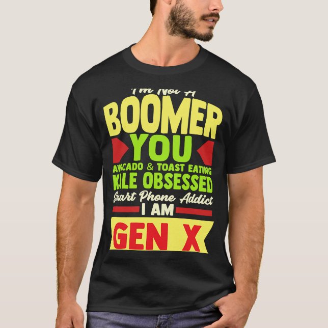 Värpgeneral X Millennial Boomer Witty Comeback T Shirt (Framsida)