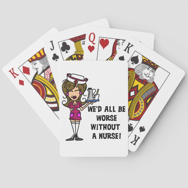 Värre utan sjuksköterska spel kort (Baksidan)