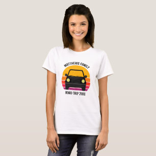 Vårresa Landsvägsresa Solnedgång Anpassad Dam T Shirt