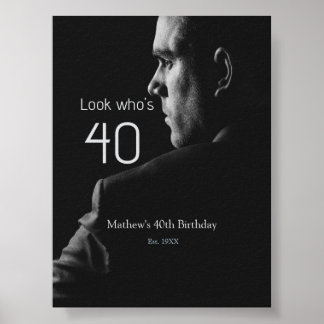 vars namns 40-års födelsedagsfoto est. år poster