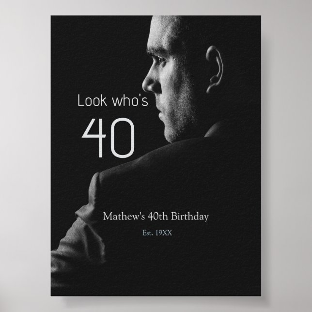vars namns 40-års födelsedagsfoto est. år  poster (Framsidan)
