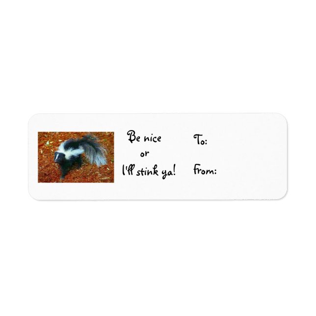 Varsågod, annars kommer jag att strypa dig!-Jristm Returadress Etikett (Framsidan)