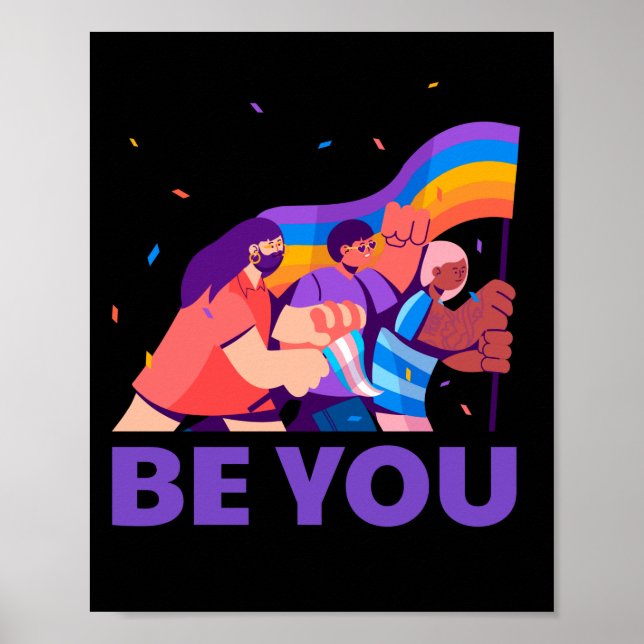 Varsågod. HBT+Pride. Rainbow flagga Poster (Framsidan)