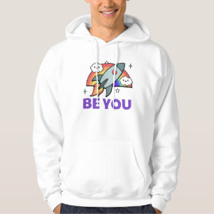 Varsågod. Raketmoln för regnbåge med hjärta Hoodie