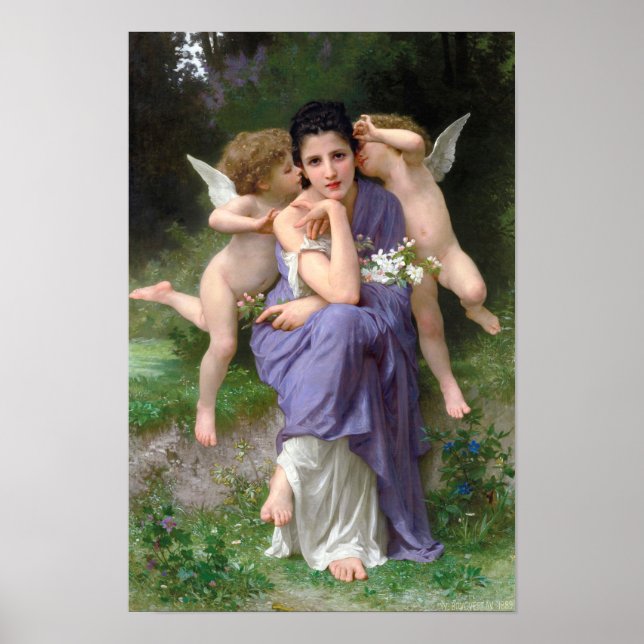 Vårsånger av William Bouguereau Poster (Framsidan)