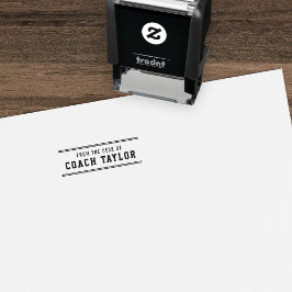 Varsitet Stil Rand från Coachs skål Självfärgande Stämpel