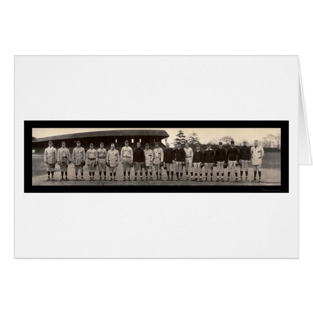 Varsity Baseball Yale Photo 1910 Hälsningskort (Framsidan Horizontal)