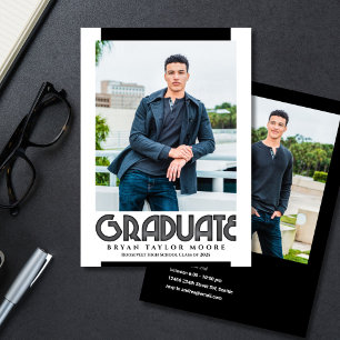 Varsity Blues Student Photo Announcement Inbjudningar