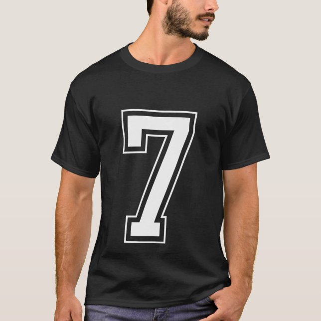 Varsity Jersey Number 7 T Shirt (Framsida)