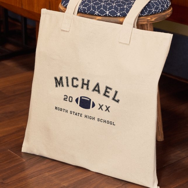 Varsity Letter Sports Graduation Custom Athlete Tygkasse (Celebrate your athlete in the family with this Varsity Letter Sports Graduation Custom Athlete Tote!)