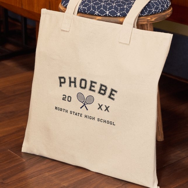 Varsity Letter Sports Graduation Custom Athlete Tygkasse (Celebrate your athlete in the family with this Varsity Letter Sports Graduation Custom Athlete Tote!)