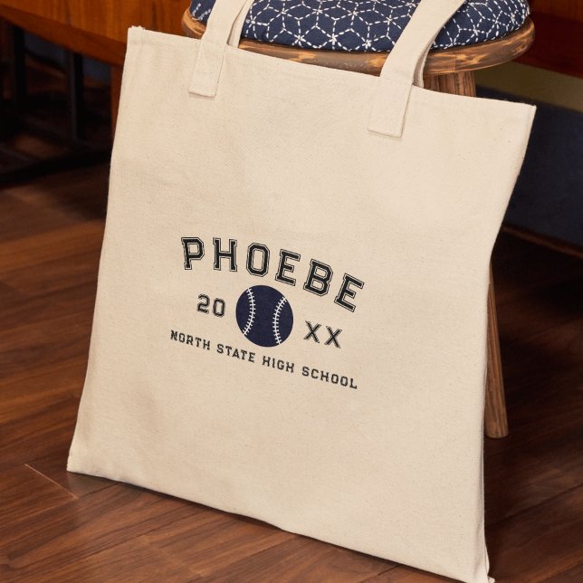 Varsity Letter Sports Graduation Custom Athlete Tygkasse (Celebrate your athlete in the family with this Varsity Letter Sports Graduation Custom Athlete Tote!)